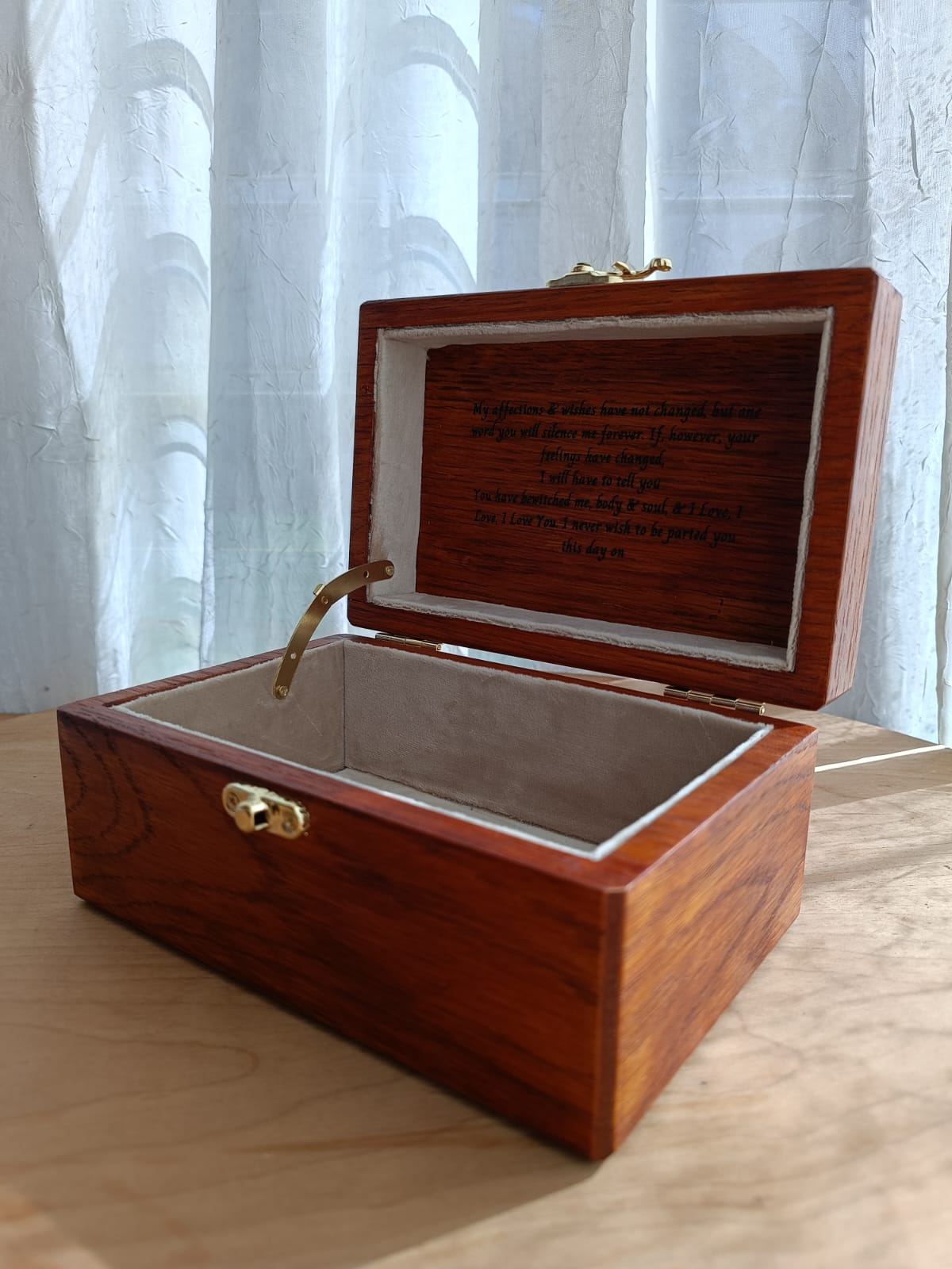 Large wooden scripture chest with personal engraving